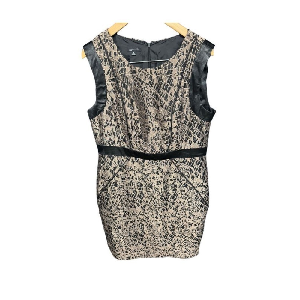 Jones New York | semi formal | brown/ black tank top Dress | Size 16 | - Picture 2 of 6